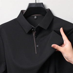 Nueva Camiseta Polo de Manga Larga para Hombre, Estilo Casual de Negocios, Color Sólido, Moderna, Cálida, Cómoda y Versátil para las Cuatro Estaciones - Product Image 4