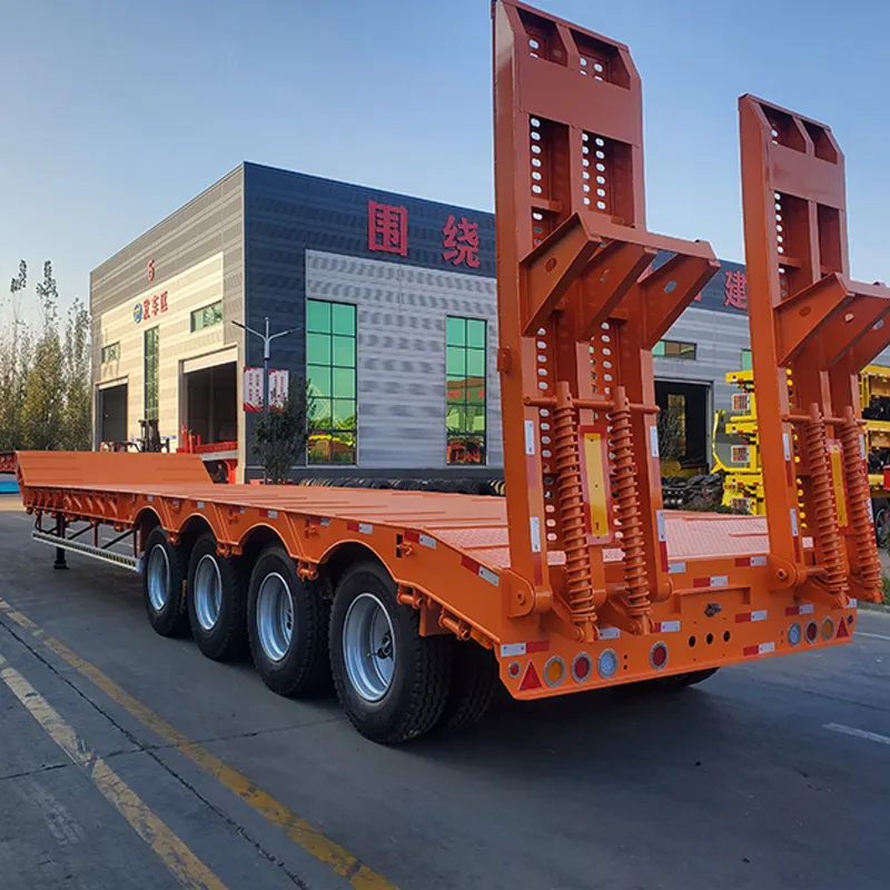 China Hersteller erweiterbarer Lowboy-Auflieger niedriges Lager Lkw-Auflieger Schwerwagen-Auflieger