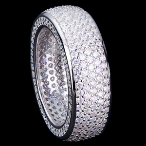<span class=keywords><strong>Lot</strong></span> Mixte en Gros de Bijoux <span class=keywords><strong>Homme</strong></span> en Argent Sterling 925, <span class=keywords><strong>Bague</strong></span> Éternité Hip Hop Entièrement Sertie de Diamants et Moissanite Glacée - Product Image 1