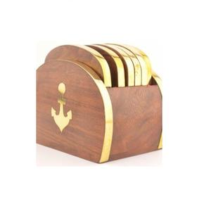 Posavasos cuadrado de madera de Acacia, Mango de madera, diferentes diseños, disponibles, venta al por mayor y precio de fábrica de la India - Product Image 2