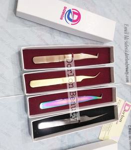 Pince à cils arc-en-ciel de haute qualité pince à épiler professionnelle en acier inoxydable personnaliser pour pince à épiler d'extension de faux cils - Product Image 5