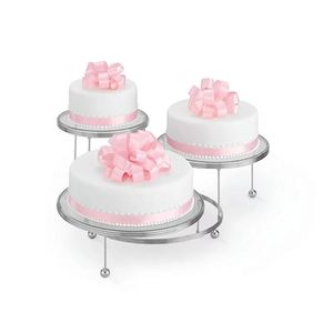 ที่วางเค้กทรงกลมแบบสามชั้นสำหรับตกแต่งเค้กสำหรับงานแต่งงานที่บ้านโรงแรมร้านอาหารงานเลี้ยงวันเกิดของตกแต่ง - Product Image 2