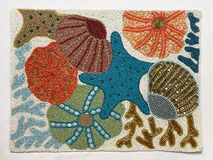 <b>Beaded</b> <b>Placemat</b> Handmade Charger Luxury Dining Holiday Decor Unique Piece Non-Slip MS Handicraft Housewarming - Product Image 3