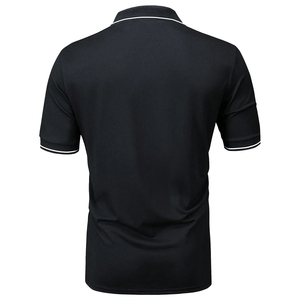 Camisa Casual Ligera de Manga Corta para Hombre, Ajuste Musculoso, Tejido de Punto Suave, Cuello con Botones, Logotipo Estampado, Venta al Por Mayor - Product Image 2