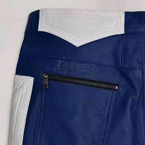 Pantalons pour hommes sur mesure Concevez votre propre pantalon en cuir pour hommes Pantalons en cuir pour hommes imperméables d'hiver - Product Image 3