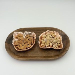 Bols à fruits secs en aluminium avec plateau, finition cuivre, logo et couleur personnalisés pour la maison, l'hôtel, le restaurant et les mariages - Product Image 1