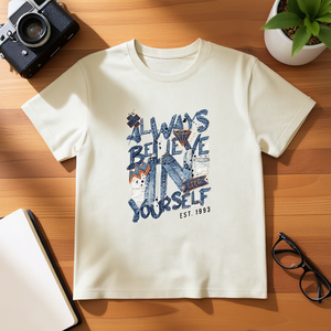 T-Shirt Unisex 210GSM 100% Cotone, Maglietta Casual Oversize con Stampa Serigrafica Personalizzata di Rose, Taglia 2XL, Caratteristiche Termiche, Stampa DTG - Product Image 3