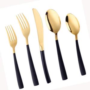 Cubiertos de acero inoxidable con acabado Chapado en Color plateado y mango Superior, cubiertos aptos para lavavajillas para el hogar, boda, café, uso, Juego de 4 - Product Image 6