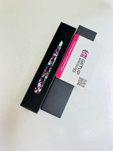 GETUP BROSONS IMPEX Professional Paper Coated Stainless Steel Eyebrow Tweezer Pointed <b>Silver</b> Tip - Product Image 3