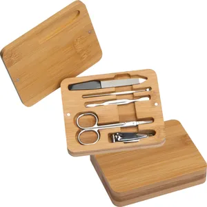 Set Manicure Personalizzato in Bambù CANDACE, Lime per Unghie e Accessori Promozionali Personalizzabili - Product Image 1