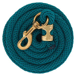 Corde de plomb durable en poly en laiton massif 225 Snap Teal Green Corde de plomb équestre solide et douce pour chevaux, 5/8 "de diamètre 8 pieds - Product Image 6