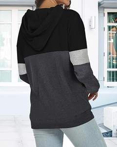 เสื้อสเวตเชิ้ตมีฮู้ดแขนยาวสำหรับผู้หญิงมีกระเป๋าจิงโจ้ - Product Image 2