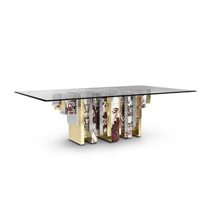 Home Furniture Fold-able Extendable Square <b>Dining</b> Room <b>Table</b> Set Modern Design Cheap <b>Dining</b> <b>Table</b> Tempered Glass Beauty <b>Table</b> - Product Image 1