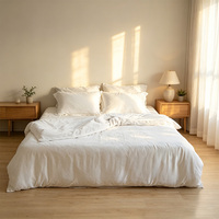 Kit de draps de lit en fibre de bambou, double usage, durable, écologique, hypoallergénique, anti-transpiration, rafraîchissant, soyeux, vente en gros