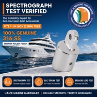 Capuchon de tube de 32 mm (1-1/4 pouce) en acier inoxydable 316 pour bimini marin, embout externe pour tube, accessoire de fixation pour auvent de yacht et bateau