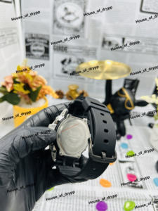 VVS Iced Out Diamonds Digital <b>Watch</b> Multicolor Moissanite <b>Black</b> Rubber Band Luxury Street Style <b>Watch</b> - Product Image 4