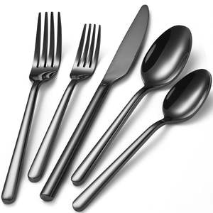 Ensemble de couverts en acier inoxydable écologique de style européen, nouveau design, avec cuillères pour le café et le thé, articles de cuisine - Product Image 3