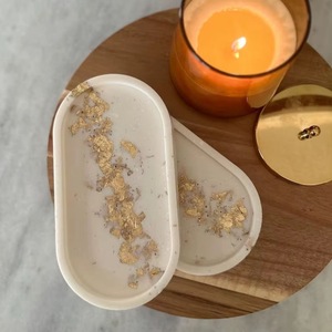 Resin <b>Decorative</b> Tray in Multiple Colors Cosmetic Organizer Home <b>Decor</b> Oval Resin Tray Vanity Tray High Quality - Product Image 5