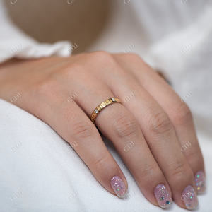 Anillo de Bodas de Luna Anillo de diamante de fase lunar para mujer Anillo de Bodas de alta calidad Mayorista de joyería de boda personalizado de la India - Product Image 4