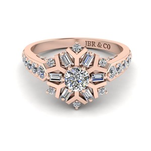 Anillo de compromiso con diseño de copos de nieve de invierno de plata 925 de diamante redondo para mujer, joyería fina a precio al por mayor, novedad - Product Image 6