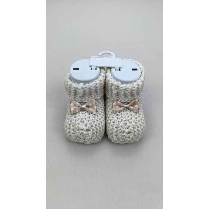 Baby Bowknot Wool Knitted Shoes Booties Slippers Newborn Baby Gift 0-6 Months