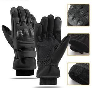Gants de moto noirs à cinq doigts hiver résistant au froid gant de motocross de sport de plein air - Product Image 5