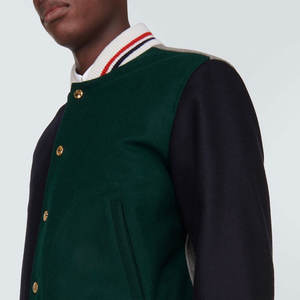 High Street Style Lettermen Chaqueta de béisbol de invierno 100% Lana Personalizable Secado rápido Nueva llegada Stand Collar Chaqueta universitaria - Product Image 6