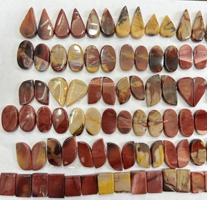 AAA + Grado Natural Mookaite Par Cabujón Tamaño personalizado Piedra de jaspe superior Forma de mezcla de piedras preciosas únicas Certificado por terceros - Product Image 1