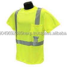 T-shirt de travail en coton haute visibilité avec bande réfléchissante haute visibilité - Product Image 3