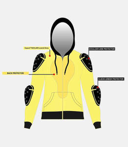 Sweat à capuche unisexe pour moto, niveau de protection CE 2, hiver, automne, coupe-vent, grande taille, fabricant OEM au Pakistan - Product Image 4