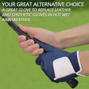 Guantes de golf para mano izquierda para hombre con agarre de lluvia, piel de oveja duradera para todo tipo de clima para jugadores diestros, paquete de 3 de cuero genuino - Product Image 5