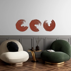 Décoration murale abstraite élégante en métal Sculpture murale moderne artisanale parfaite pour les intérieurs de luxe à la maison et au bureau - Product Image 3