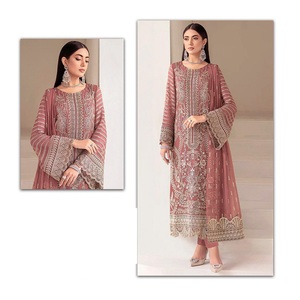 Costume Salwar pour femmes de qualité supérieure en faux georgette avec tissu fluide et doux et dupatta de créateur pour les occasions de fête et les cadeaux - Product Image 1