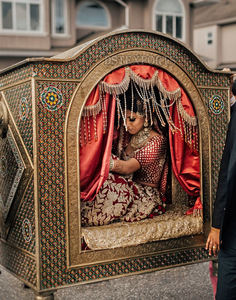 Doli de Mariée Royale pour Cérémonie d'Entrée de Mariage Indien, Style Moderne, Doli d'Entrée de Mariée en Bois Professionnel - Product Image 5