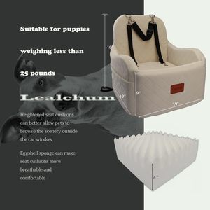 Hund Autos itz Großhandel 6in Memory Foam Erhöhtes Kissen Voll abnehmbar Wasch bar 2 Clip-On Sicherheits leinen Haustier betten - Product Image 5