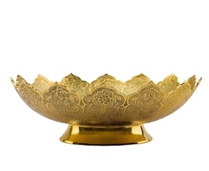Cuenco de servicio decorativo con acabado pulido de Color dorado de estilo clásico de latón macizo hecho a mano de alta calidad para utensilios de cocina - Product Image 3