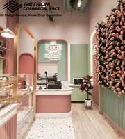 Café personnalisé de haute qualité vitrine à chocolat boulangerie Dessert magasin meubles Design d'intérieur comptoir de café