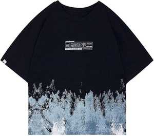 Camiseta de gran tamaño cuadrada personalizada para hombre 100% algodón antiarrugas transpirable logotipo impreso DTG/DTF para verano-talla grande - Product Image 1