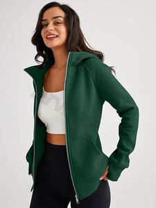 Sudadera con capucha y cremallera de algodón de alta calidad para mujer, ropa deportiva ajustada con cremallera completa cálida de invierno para otoño, jersey para mujer - Product Image 4