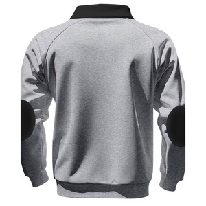New Wholesale <b>Men</b> <b>Sweatshirt</b> With Quarter <b>Half</b> Zipper Polyester/Cotton Pullover Blank Crewneck Print Logo for winter - Product Image 2