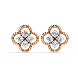 Boucles d'oreilles uniques en or 18 carats avec diamant de laboratoire, boucles d'oreilles de qualité supérieure - Product Image 4