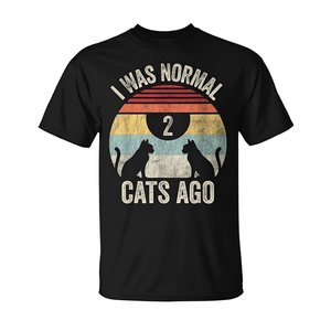 T-shirt vintage con stampa "I Was Normal 2 Cats Ago" - Product Image 2
