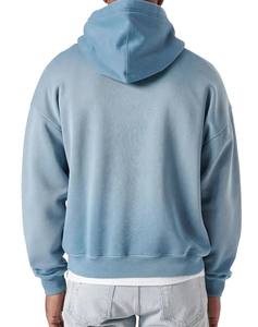 Service OEM en gros, sweats à capuche pour hommes, lavage à l'acide, dernier design, motif uni, non doublé, tricot d'automne, sweats à capuche brodés d'hiver pour hommes - Product Image 3