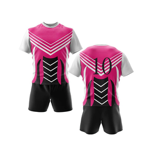 Camiseta de rugby de poliéster transpirable de secado rápido de alta calidad para hombre, Diseño a rayas personalizado con sublimación, ropa de rugby de alto estilo - Product Image 6