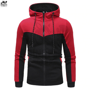 Sweat à capuche d'entraînement à fermeture éclair complète Sweat à capuche d'entraînement à fermeture éclair en coton mélangé de haute qualité Sweat à capuche d'entraînement unisexe à fermeture éclair - Product Image 5