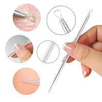 Kit de 4 extracteurs de points noirs en acier inoxydable avec technologie d'aspiration et masque pour le nettoyage du visage et le déboucage des pores