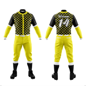 OEM Customizable Slim Fit Men Baseball Uniform Latest Design in Solid Color Breathable Sets at Reasonable Price - Product Image 1