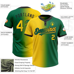 Jersey de béisbol de tela sostenible ecológico hecho de materiales reciclados que ofrece una excelente transpirabilidad Jersey suave - Product Image 3