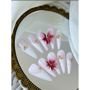 Velvet Petals Press on Nail Art, design élégant et chic, facile à appliquer et à enlever - Product Image 2