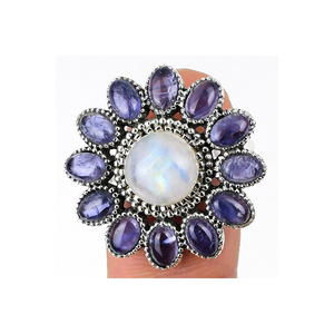 Aigue-marine, Labradorite, bague de bijoux en argent massif 925 à vendre au meilleur prix - Product Image 5